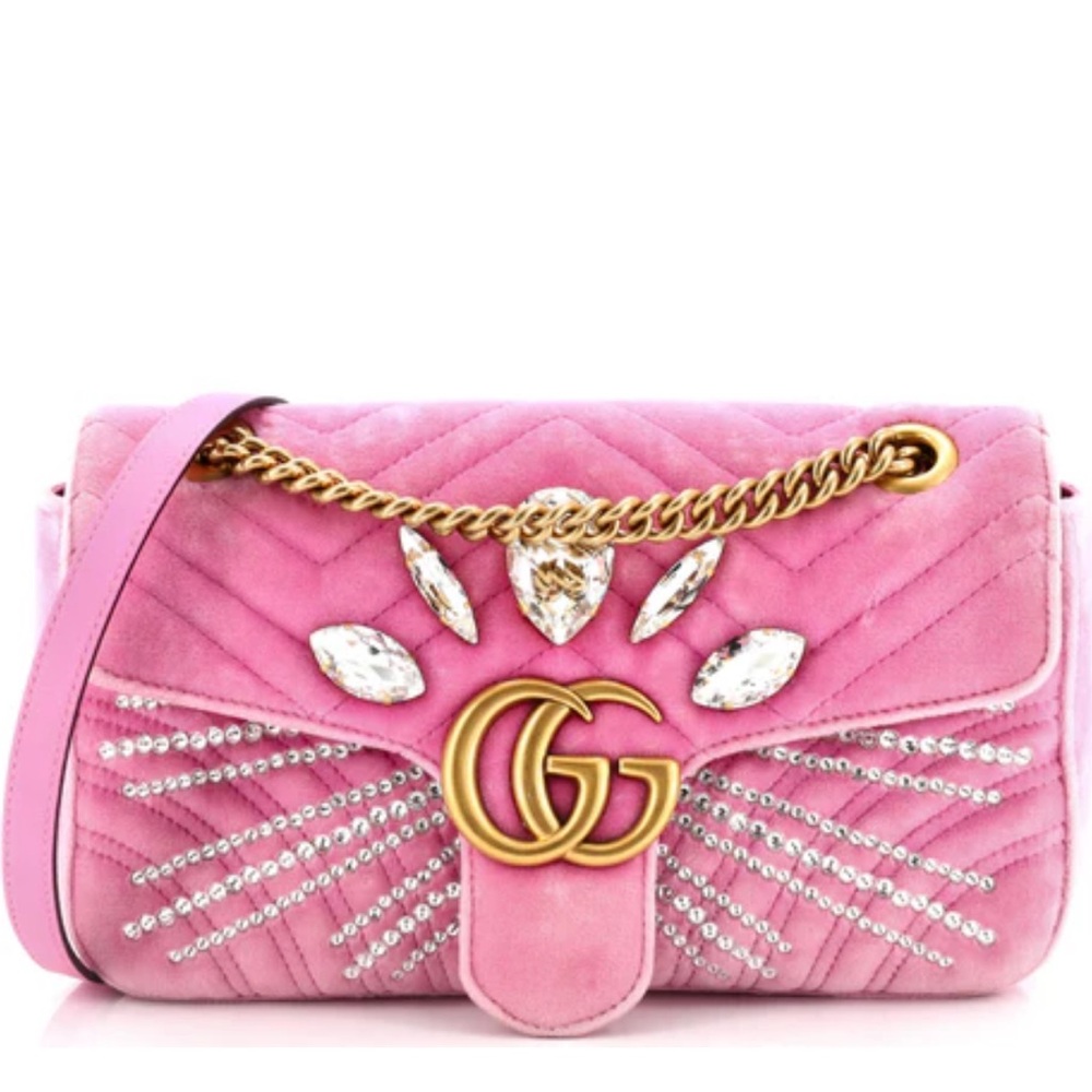 Gucci Marmont Crystal Flap Bag